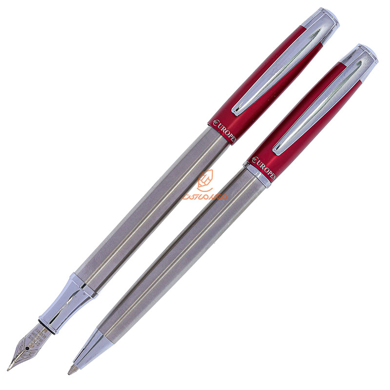 ست خودکار خودنویس قرمز یوروپن مدل SMART