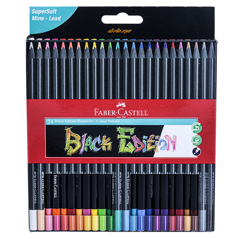 مداد رنگی 24 رنگ بلک ادیشن جعبه مقوایی فابر کاستل FABERCASTELL