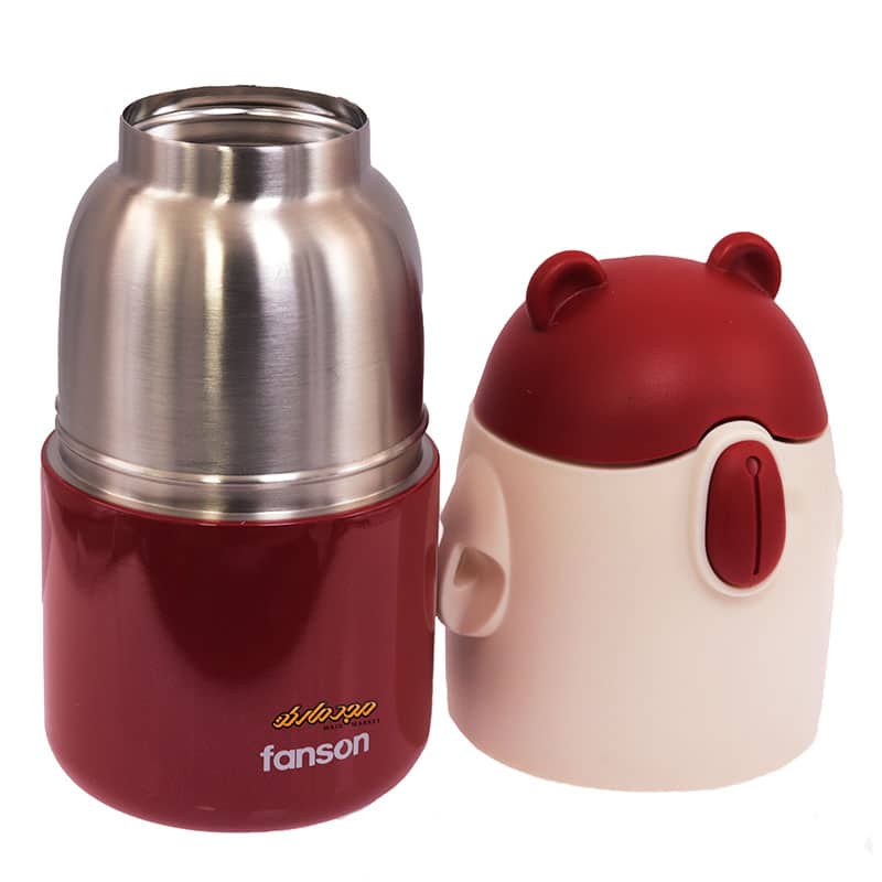 قمقمه قرمز طرح خرس فنسون Fanson (2)