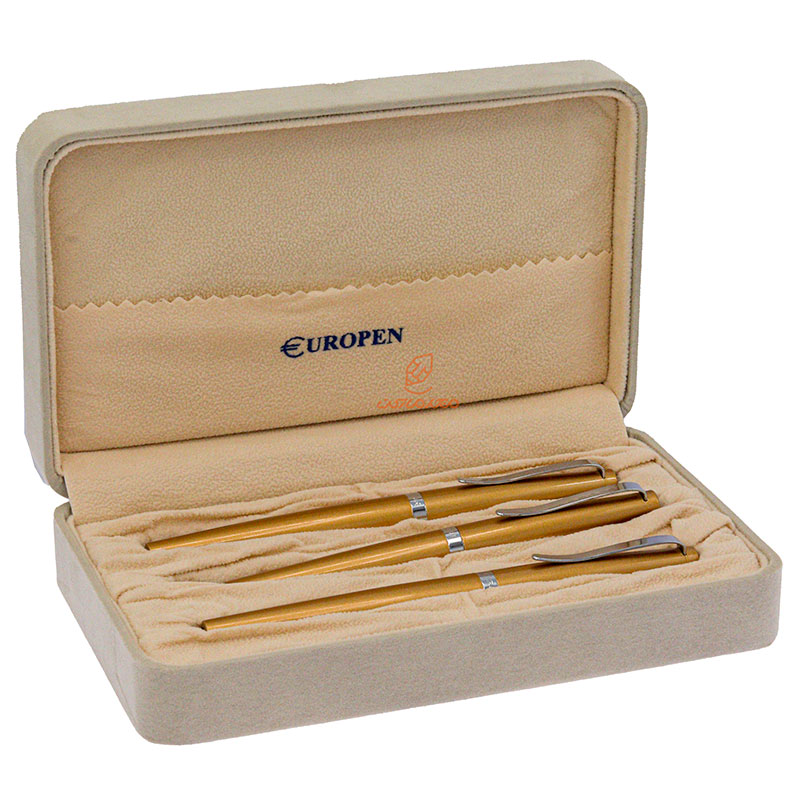 ست خودکار خودنویس روان نویس طلایی یوروپن مدل VITA (2)