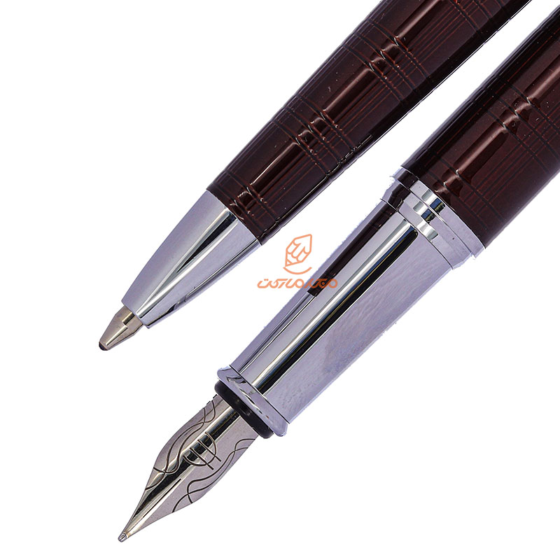 ست خودکار خودنویس قهوه ای یوروپن مدل STAND (5)