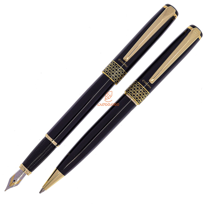 ست خودکار و خودنویس مشکی یوروپن مدل BEE