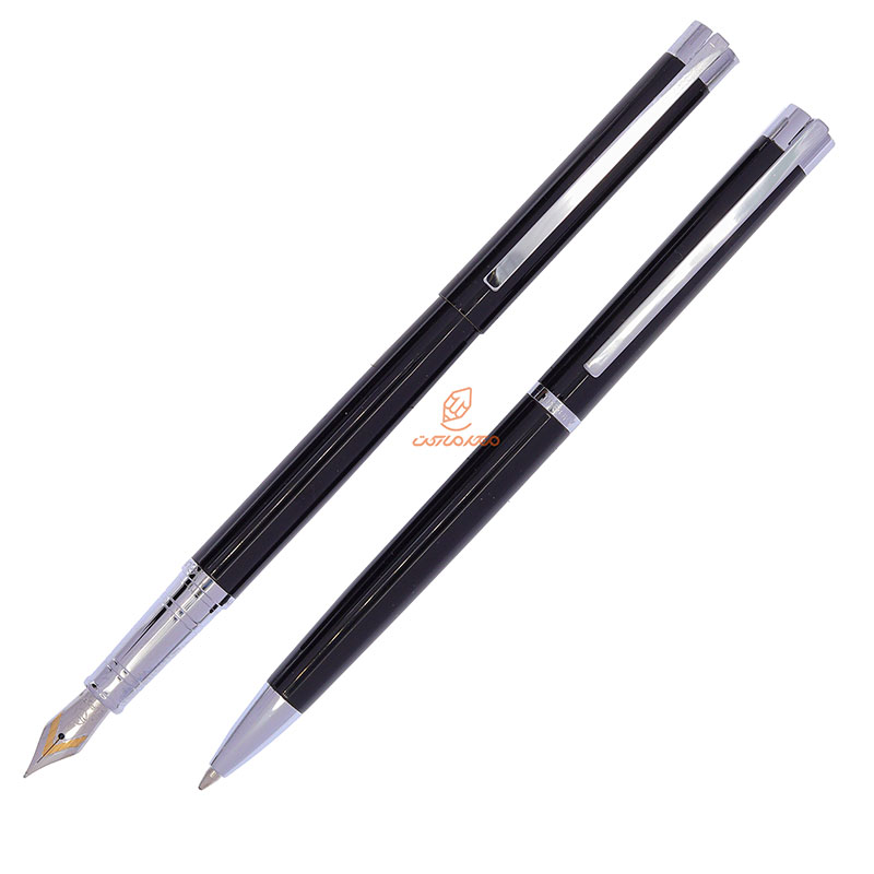 ست خودکار و خودنویس مشکی یوروپن مدل THEORY