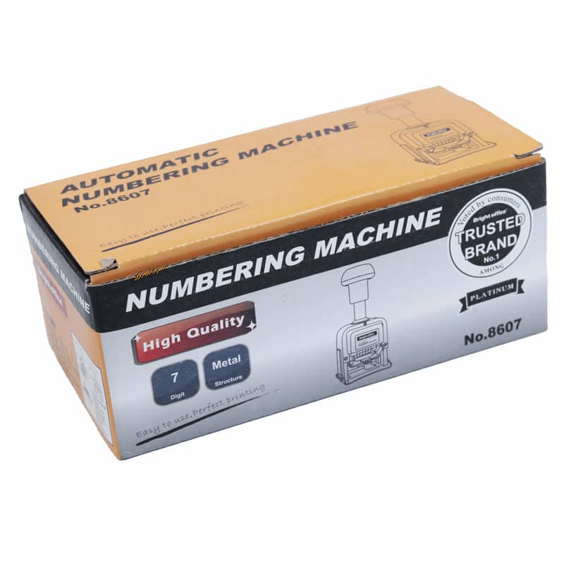 مهر شماره زن (نمراتور) 7رقم اتوماتیک مدل BRIGHT OFFICE 8607 (1)