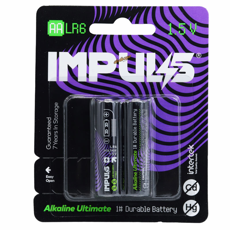 باتری قلمی آلکالاین ایمپالس بسته دو عددی IMPULS