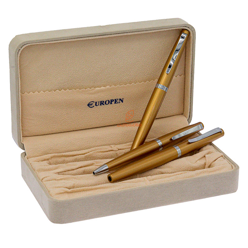 ست خودکار خودنویس روان نویس طلایی یوروپن مدل VITA