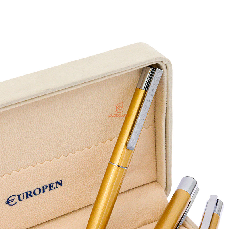 ست خودکار خودنویس روان نویس طلایی یوروپن مدل ENTER (4)