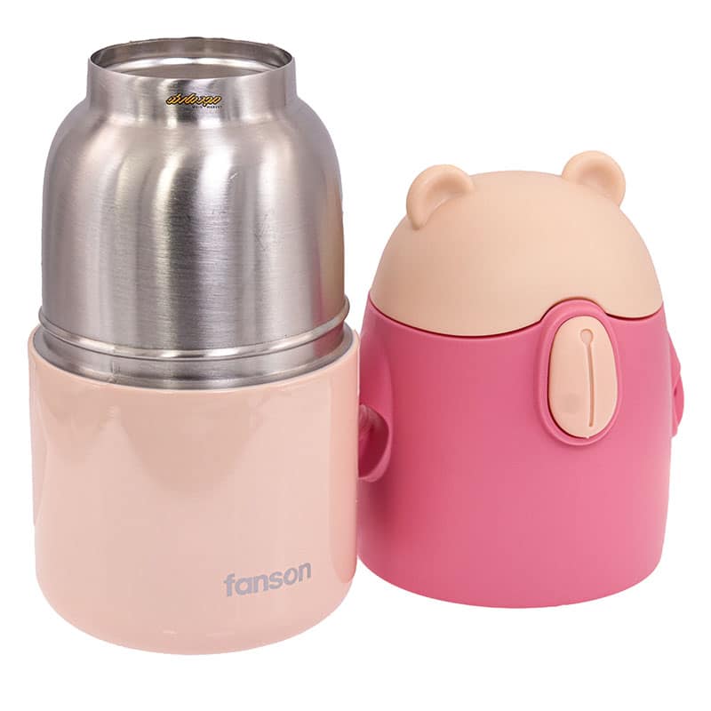 قمقمه صورتی طرح خرس فنسون Fanson (2)