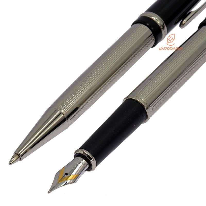 ست خودکار خودنویس نیمه مشکی کروم یوروپن مدل GALLERY (9)