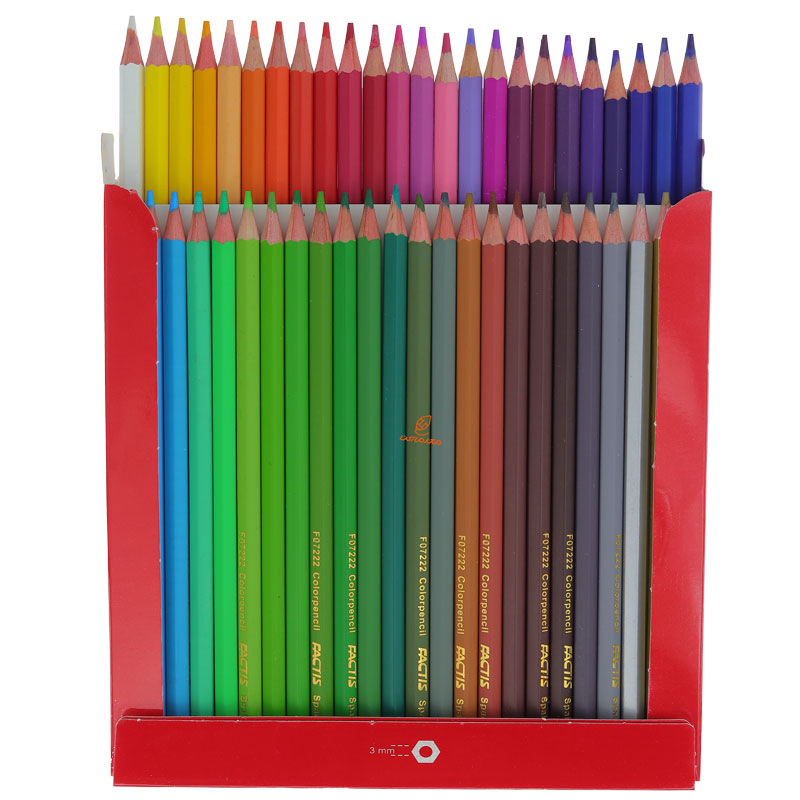 مداد رنگی 48 رنگ جعبه مقوایی طرح پسر و اسب فکتیس FACTIS (6)