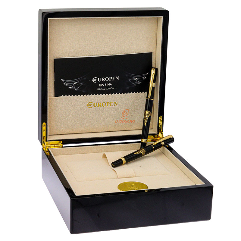 ست خودنویس روان نویس مشکی یوروپن مدل IBN SINA (6)