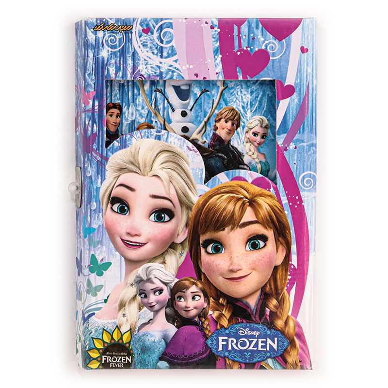 دفتر خاطرات قفل دار طرح فروزن سنجاقک (7)