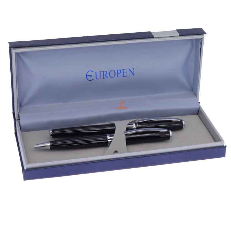 ست خودکار خودنویس مشکی یوروپن مدل PARAPET