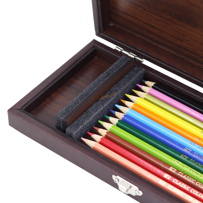 جعبه چوبی مداد رنگی 12 رنگ رزا (5)