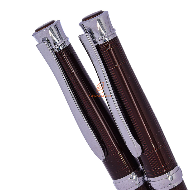 ست خودکار خودنویس قهوه ای یوروپن مدل STAND (4)