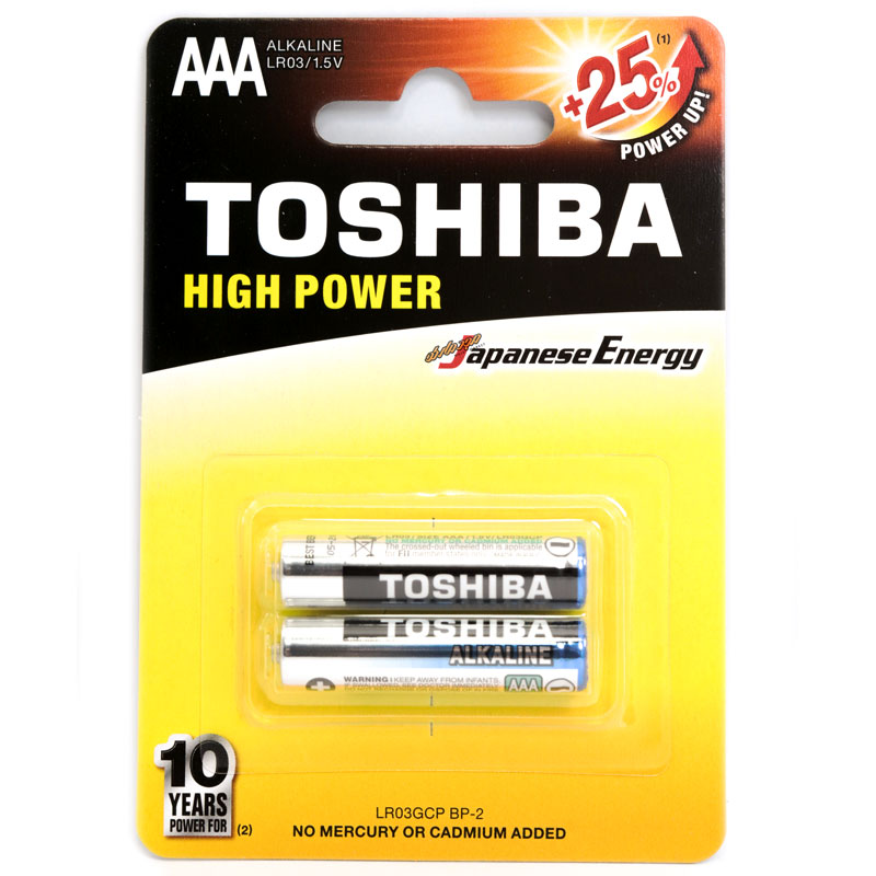 باتری نیم قلمی آلکالاین توشیبا بسته دو عددی TOSHIBA