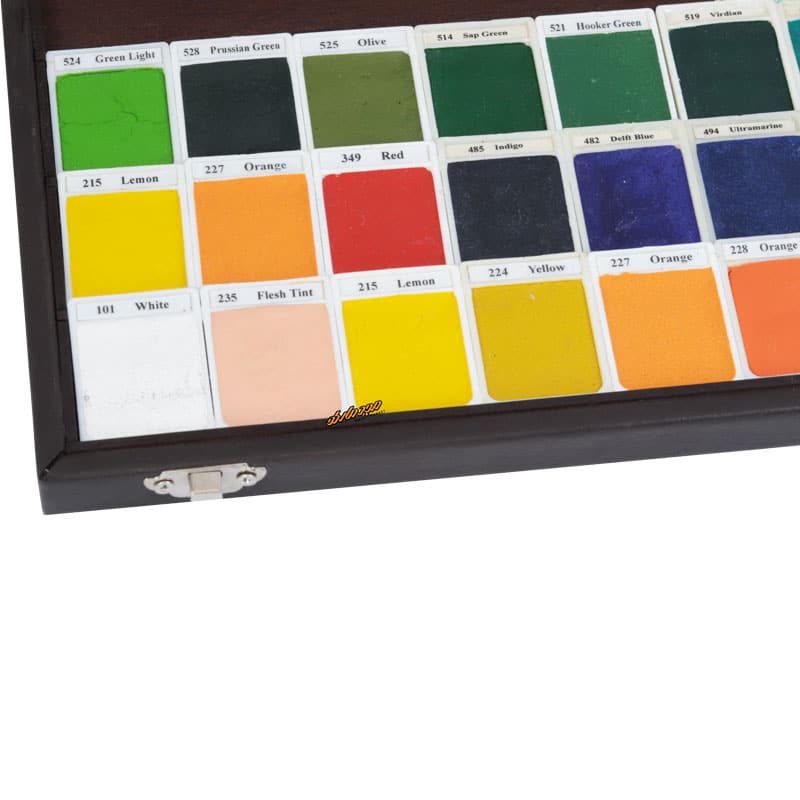 جعبه چوبی قرص آبرنگ آقامیری رزا (2)