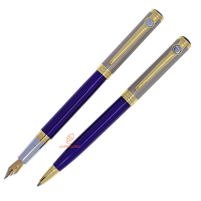 ست خودکار خودنویس آبی یوروپن مدل ESPRIT