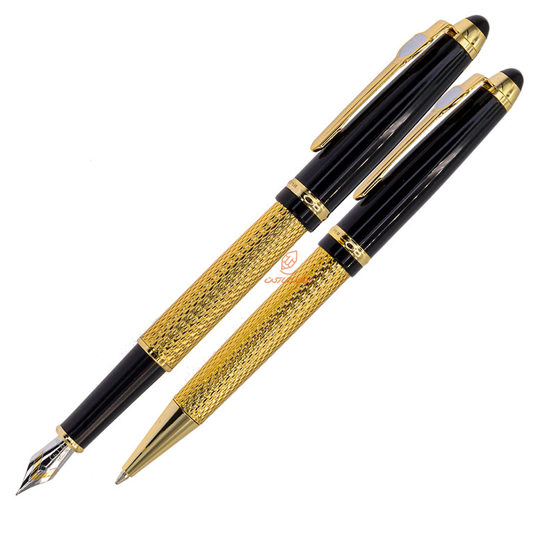 ست خودکار خودنویس نیمه طلایی مشکی یوروپن مدل GALLERY (9)
