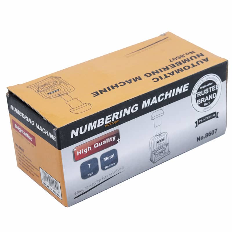 مهر شماره زن (نمراتور) 7رقم اتوماتیک مدل BRIGHT OFFICE 8607 (2)