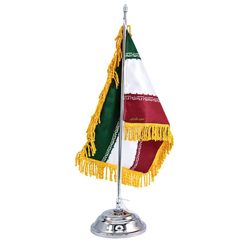 پرچم رومیزی ایران پایه فلزی (2)