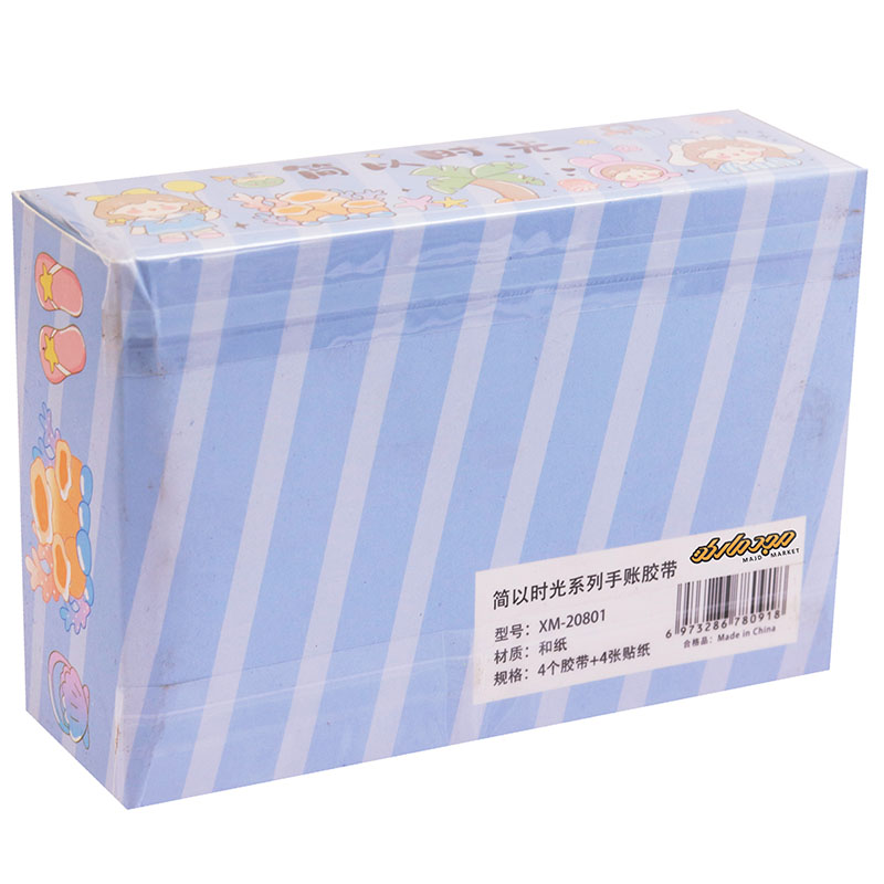 چسب نواری طرح دار آبی 20801 (1)