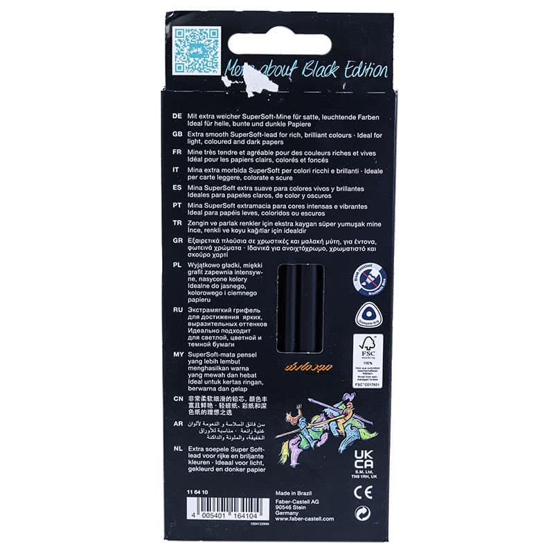 مداد رنگی 12 رنگ پاستلی نئون فابر کاستل مدل بلک ادیشن (5)