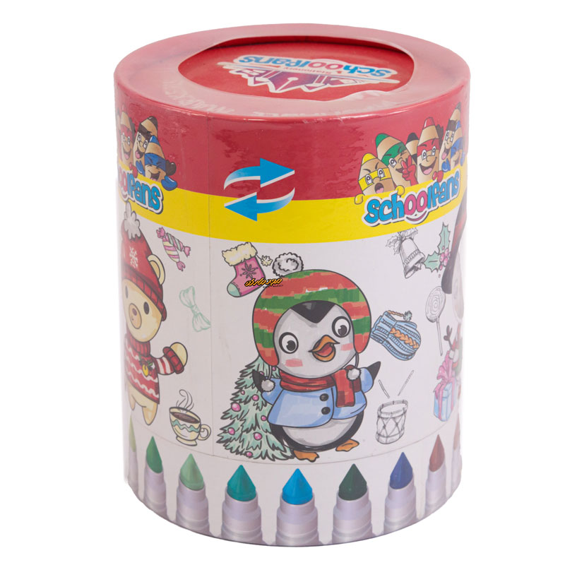 ماژیک رنگ آمیزی 24 رنگ مینی اسکول فنس 9278 SCHOOL FANS (1)