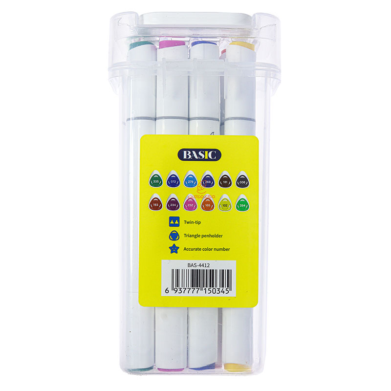 ماژیک راندو 12 رنگ 2 سر (طرح تاچ) 4412 بیسیک (6)