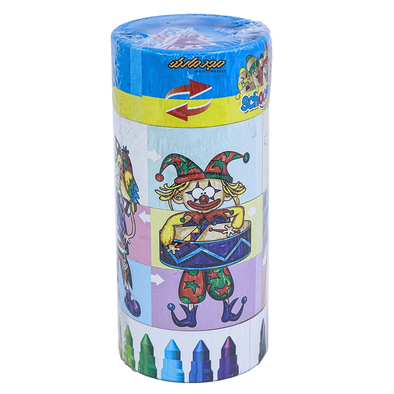 ماژیک 12 رنگ استوانه ای پازلی اسکول فنس 92412 SCHOOL FANS (1)