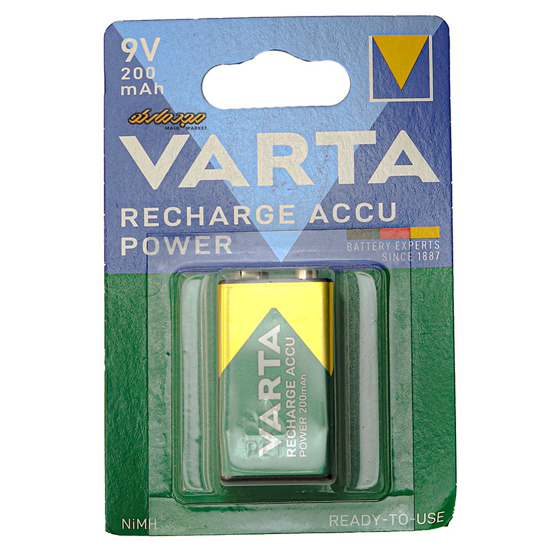باتری کتابی شارژی 9 ولت وارتا VARTA