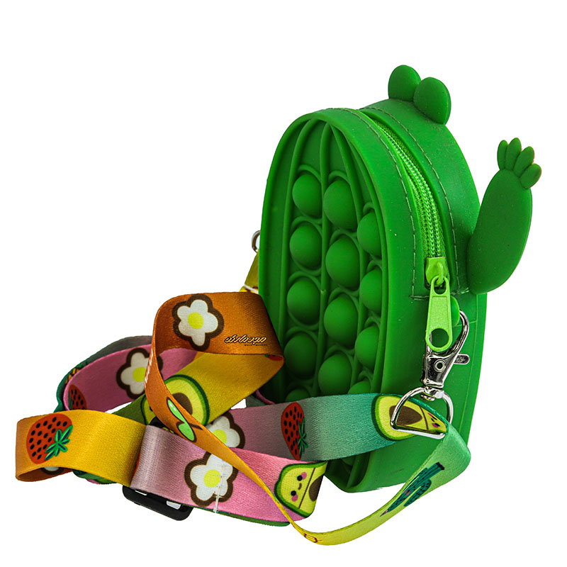 کیف پاپ ایتی سیلیکونی سبز طرح کاکتوس (2)