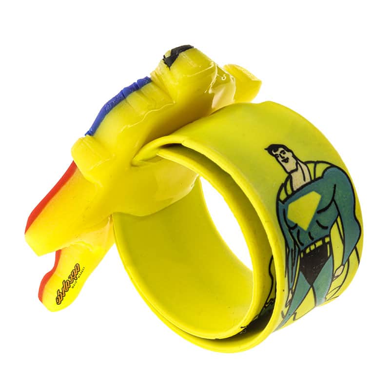 ساعت سیلیکونی بند چاپی زرد طرح سوپرمن (2)