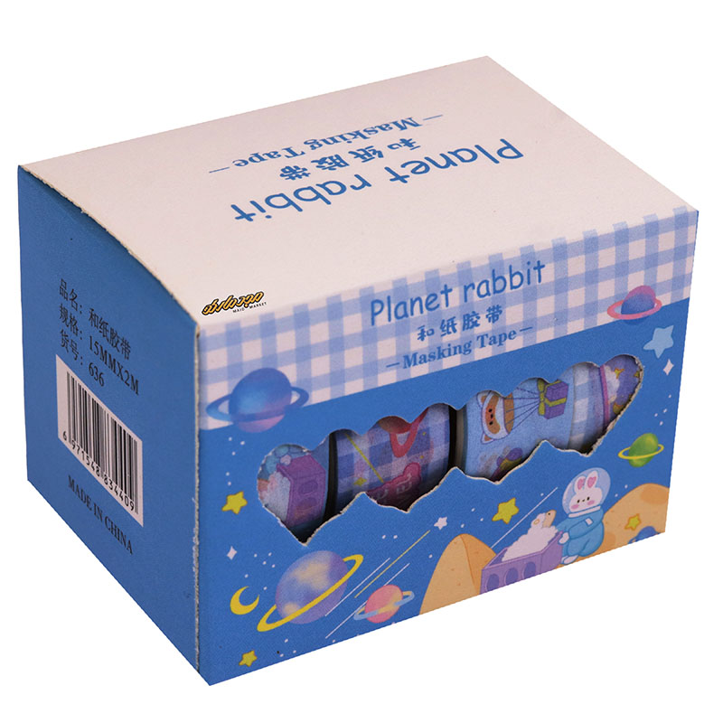 چسب نواری آبی طرح خرگوش 636 (2)