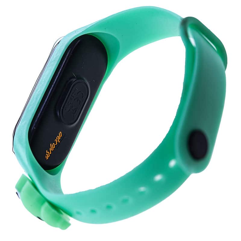 ساعت دیجیتالی بند سیلیکونی سبز آبی طرح قورباقه (2)