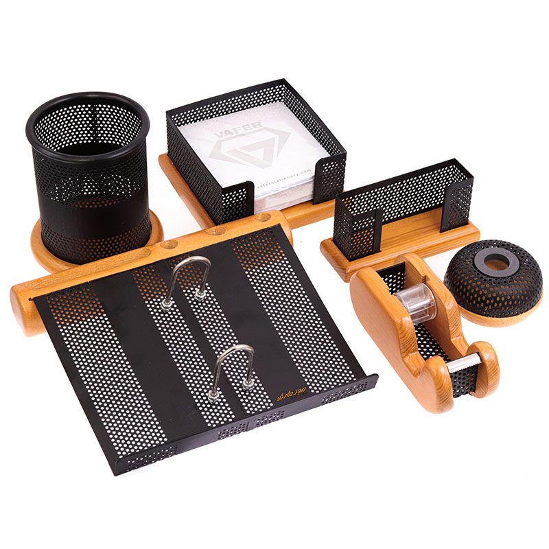 ست اداری چوب و فلز 7 تیکه وافر (3)