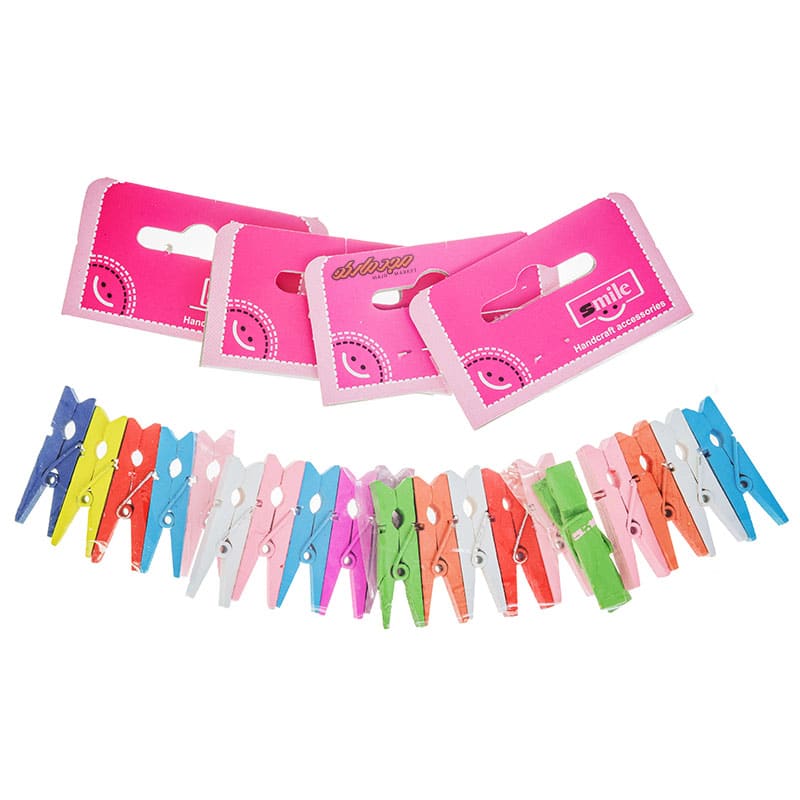 گیره چوبی رنگی اسمایل SMILE (2)