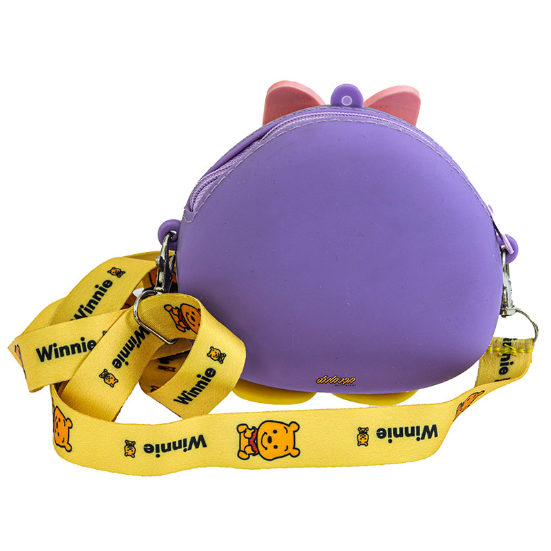 کیف سیلیکونی بنفش طرح جوجه پاپیون دار (2)