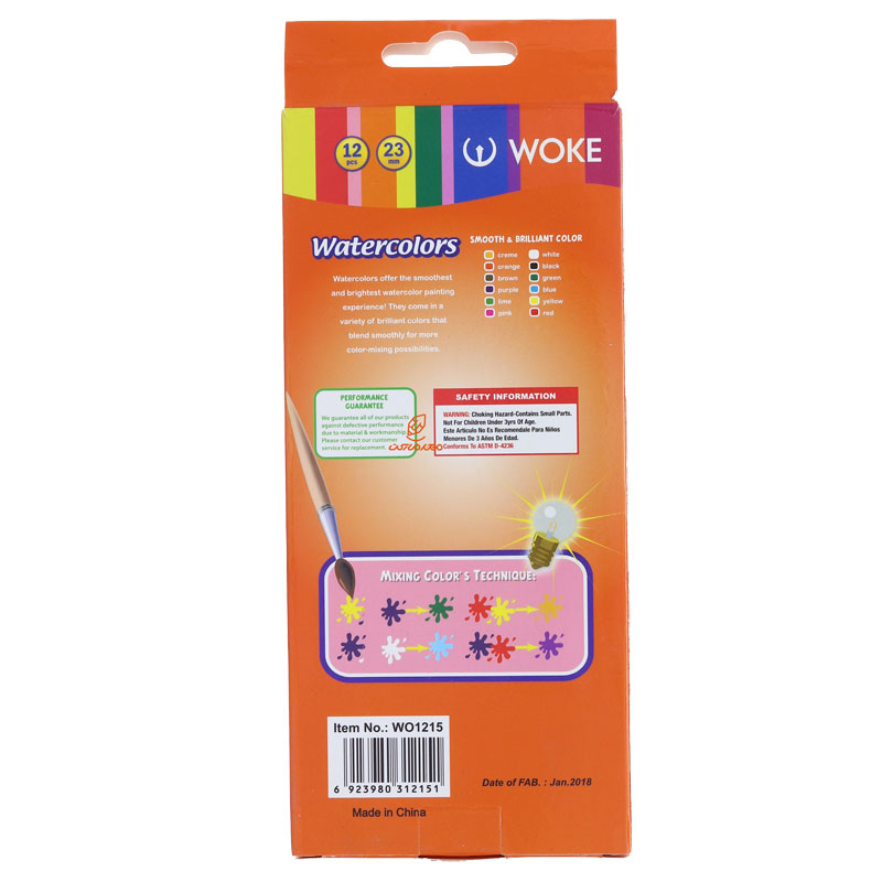 آبرنگ 12 رنگ ووک 1215 WOKE (3)