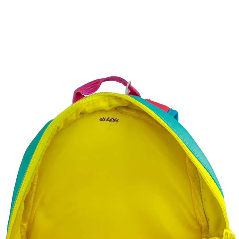 کوله پشتی مهد کودکی سبز آبی طرح گربه مدل کینگ 2142 (2)