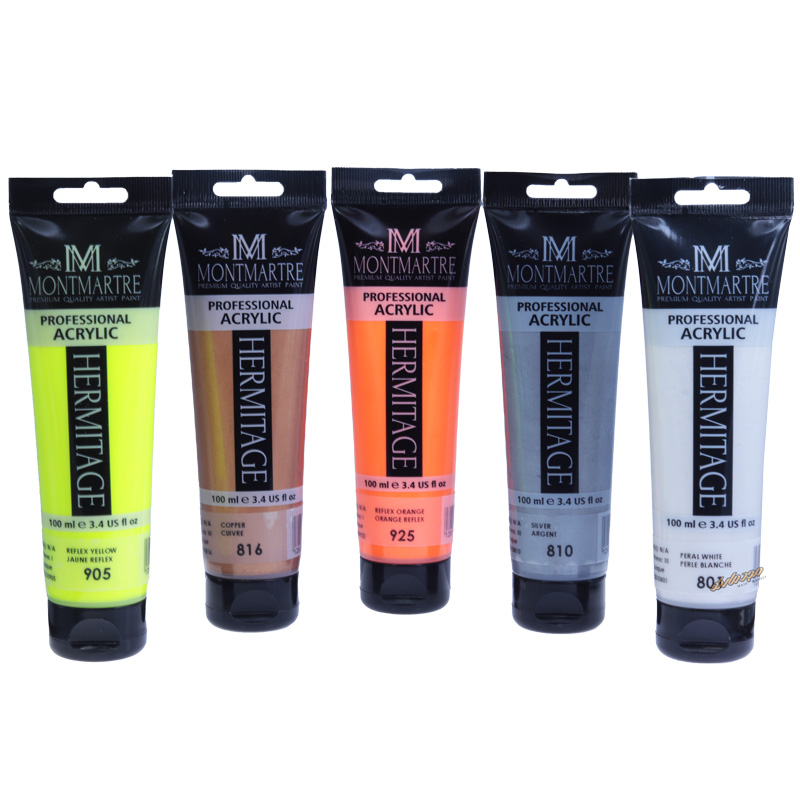 اکریلیک تک رنگ 100میل متالیک و فلورسنت مونمارت