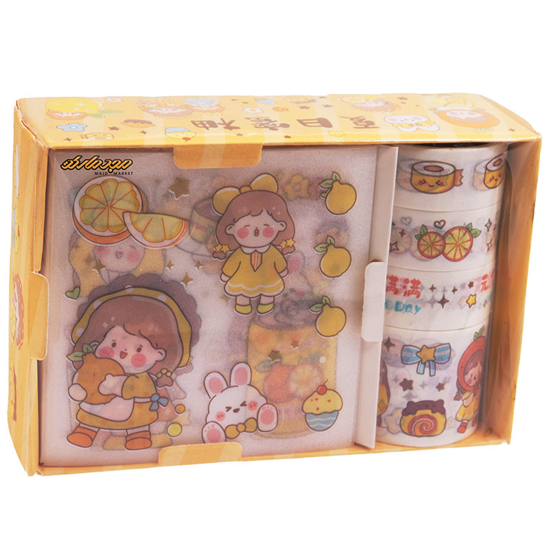 چسب نواری طرح دار زرد 20801