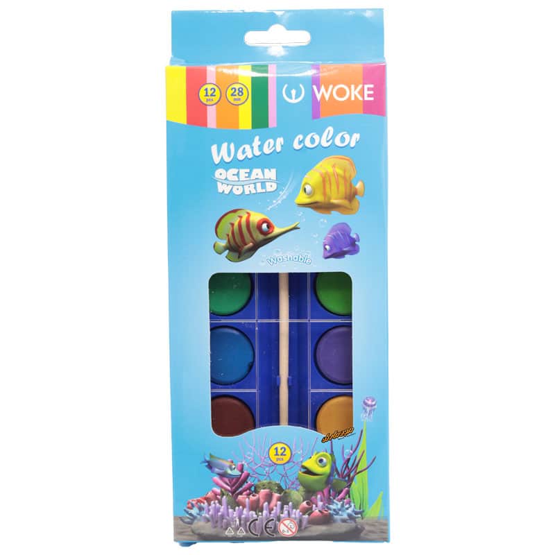 آبرنگ 12 رنگ ووک 1212 WOKE