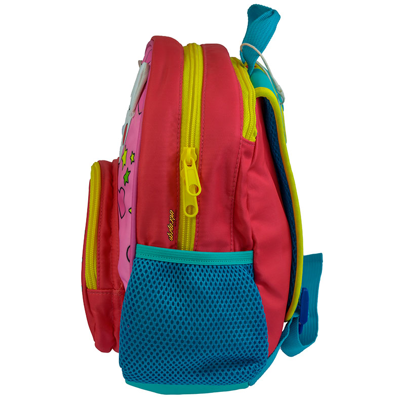 کوله پشتی مهد کودکی صورتی طرح گربه مدل کینگ 2144 (4)