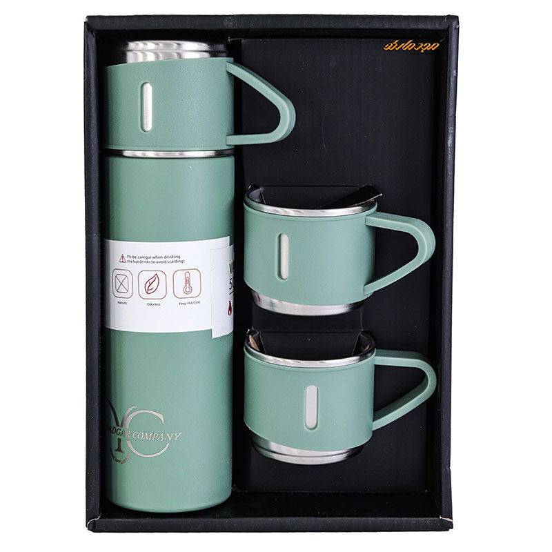 ست فلاسک و فنجان سبز یادگار کمپانی