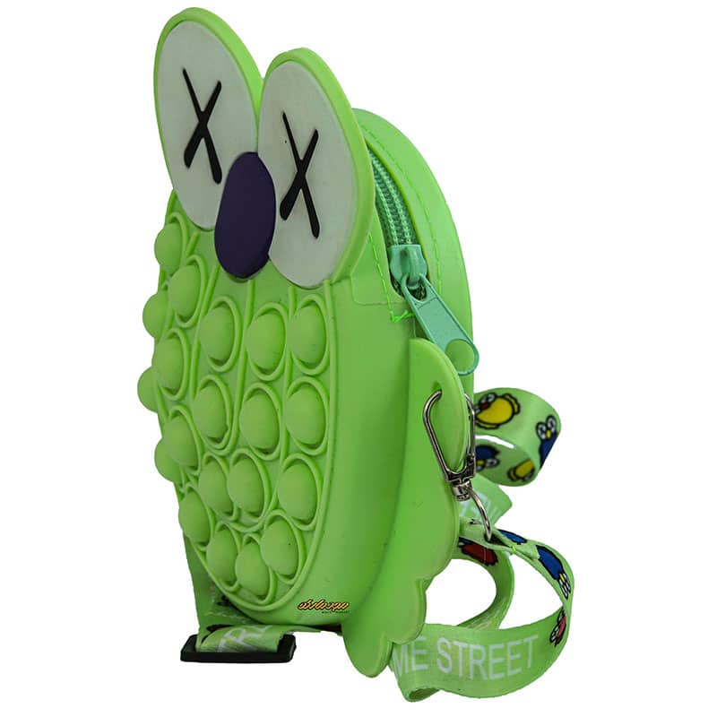 کیف پاپ ایتی سیلیکونی سبز طرح جغد (1)