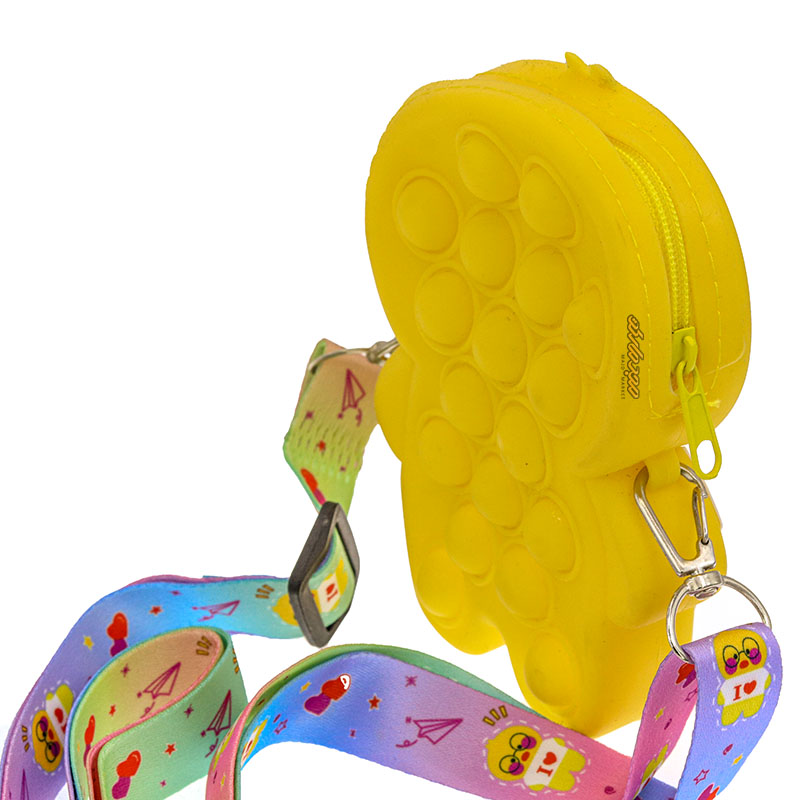 کیف پاپ ایتی سیلیکونی زرد طرح جوجه (1)