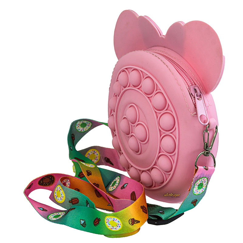 کیف پاپ ایتی سیلیکونی صورتی طرح میکی موس (1)