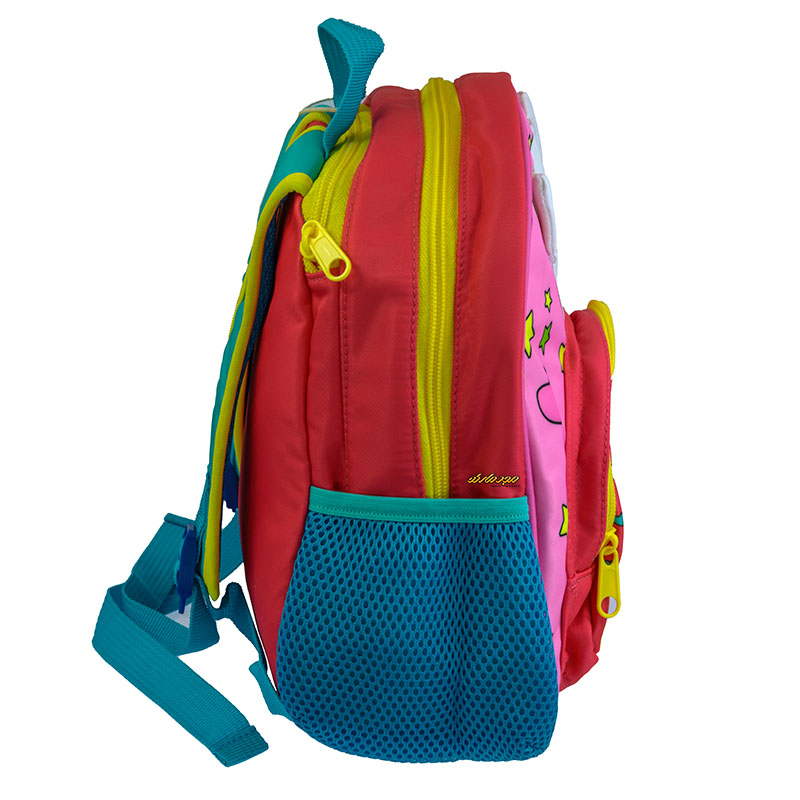 کوله پشتی مهد کودکی صورتی طرح گربه مدل کینگ 2144 (6)