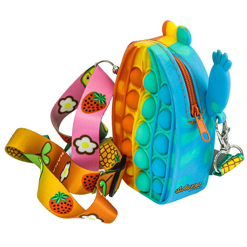 کیف پاپ ایتی سیلیکونی رنگین کمونی طرح کاکتوس کد 101 (1)